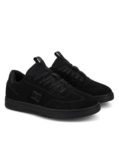 DC Shoes Astrix Basket Homme : Chaussure de Skate en Cuir Noir et Blanc