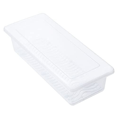 PEILINZE Contenedores de ahorro para refrigerador, bandeja de drenaje extraíble para verduras, frutas, congelador, refrigerador apilable