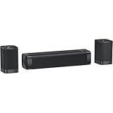 Assistrust Center Channel Speakers Sound Bar, Dolby Digital Plus, 110W Sound Bar for Smart TV, Bluetooth/ARC/Opt/AUX, Home Theater Surround Sound System