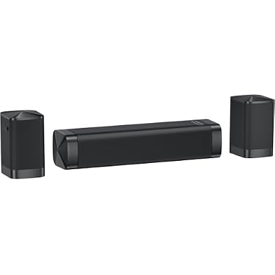 Assistrust Center Channel Speakers Sound Bar, 110W Sound Bar for Smart TV, 2.1CH Centre Channel Soundbar for TV, Bluetooth/ARC/Opt/AUX Connect Surround Sound Deep Bass, 2026 Upgraded