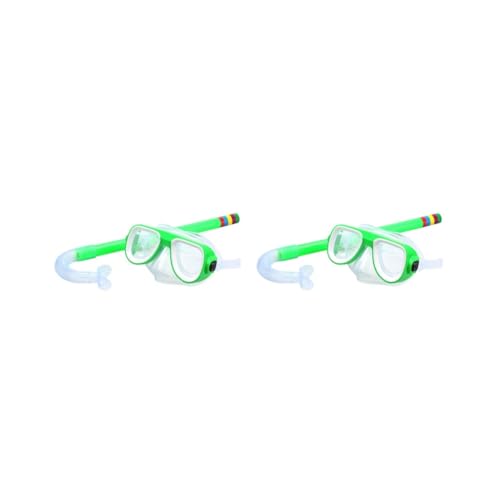Juego de 2 gafas de buceo para niños y niñas, color verde, 35 x 15 x 6 cm