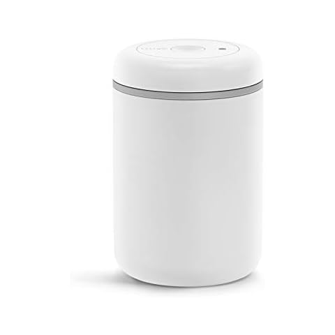 Fellow Atmos Vacuum Canister for Coffee & Food Storage - Airtight Sealed Container, Matte White, Large Coffee Bean Storage, 1.2 Litre Jar Cover