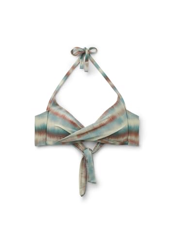 Woman's Padded Triangle Swimsuit Top Glittery Tie-Dye