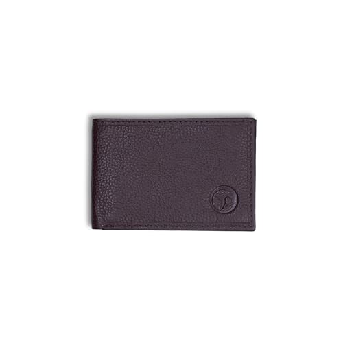 Image of Men's Genuine Leather Slim Wallet | 2 Card Slots, 1 Note Compartment, 1 Hidden Pocket, 2 ID Windows | Slim Leather Wallet for Men | Daily Use Money Purse (Brown)