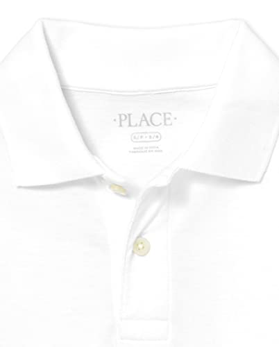 Image of The Children's Place Boys Uniform Long Sleeve Pique Polo