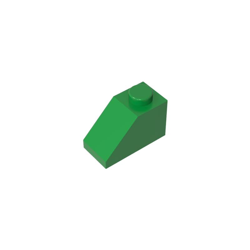 Gobricks 3040 Slope Brick 2x1 Sloped Brick 50 Pieces GDS-588 Compatible with Lego Building Blocks Color:Green