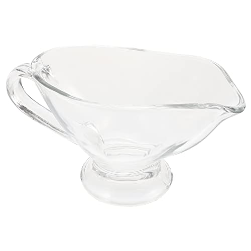 BESTonZON Salseras De Vidrio Jarras De Salsa Vertedor Café Leche Crema Jarra Salsa Servir Jarra Jarra De Leche Taza Para Aderezo De Ensalada Jarabe Mermelada Sal Contenedor 250Ml Cover