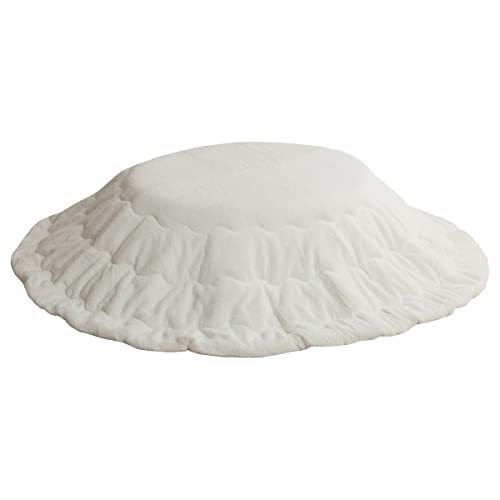 こたつ布団 楕円形 洗える ラピアス こたつ掛け布団 スノーホワイト 約185×225cm だ円 kotatsu futon フェイクファー 毛足約10mm リバーシブル おしゃれ 無地 北欧 韓国インテリア #6843289