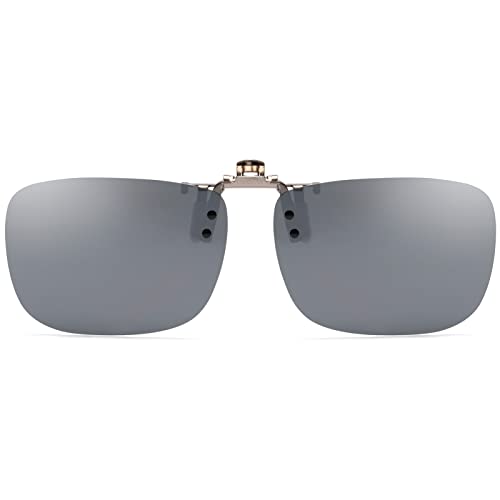 Image of CAXMAN Polarized Clip On Sunglasses Over Prescription Glasses for Men Women UV Protection