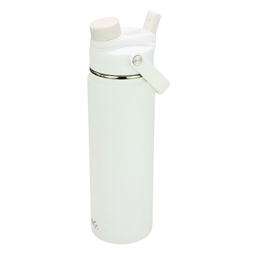 Image of Drinco Stainless Steel Water Bottle Spout Lid Vacuum Insulated Double Wall Water Bottle Wide Mouth Leak Proof Keep Cold Sport Camping Hiking (22oz Snowy)