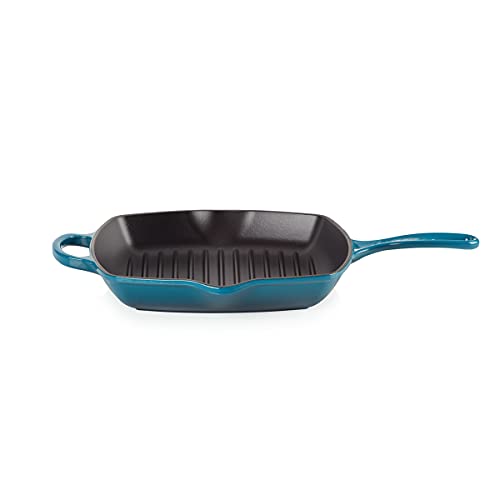 LE CREUSET Evolution Sartén skillet grill de hierro fundido, Con asa auxiliar y dos picos de...