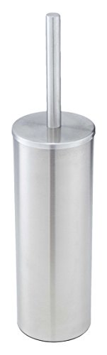 Jofel - Escobillero Cilíndrico Integrado de Acero Inoxidable, Tapa en el Mango, Opción de Fijación a Pared, Antivandálico, Funcional, Sencillo, Elegante y Moderno, AW62000 Inox. Satinado