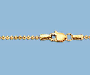 WireJewelry Gold Filled Ball Chain 1.5mm - 18 Inches - Pack of 1