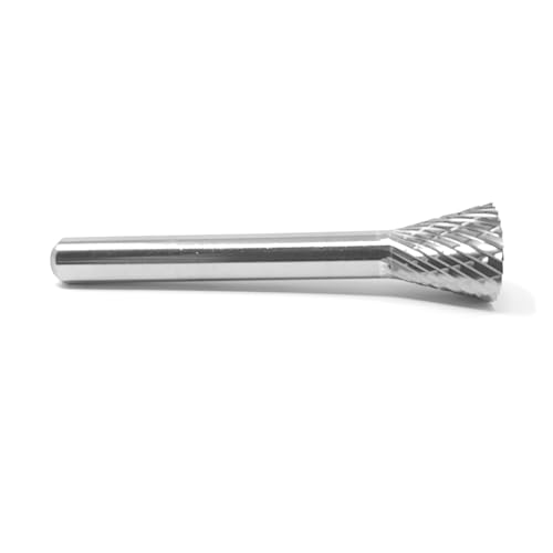 Fresa double cut de carburo 1/2" x 1/2" en vástago 1/4" miniatura 1