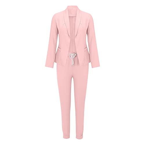 Women Suit Sets for Work 2025 Two Piece Blazer Jacket and Pencil Pants Business Casual Office Formal Outfits3