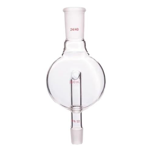 Rotary Evaporators Borosilicate Glass with Standard Taper Outer Upper Joint 24/40 Inner Lower Joint Bump Trap 19/22 250ml