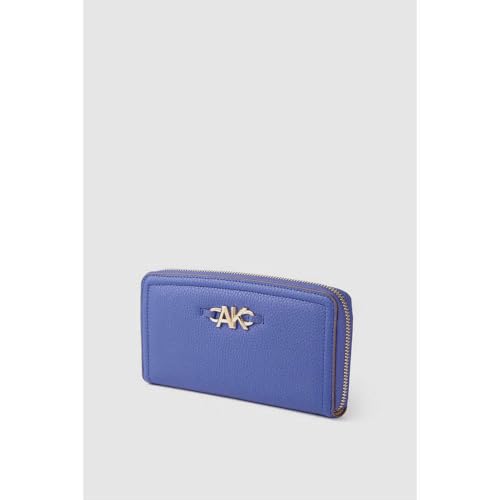Anne Klein AK Curved Zip Around Wallet w/Chunky AK Lazuli Blue One Size3