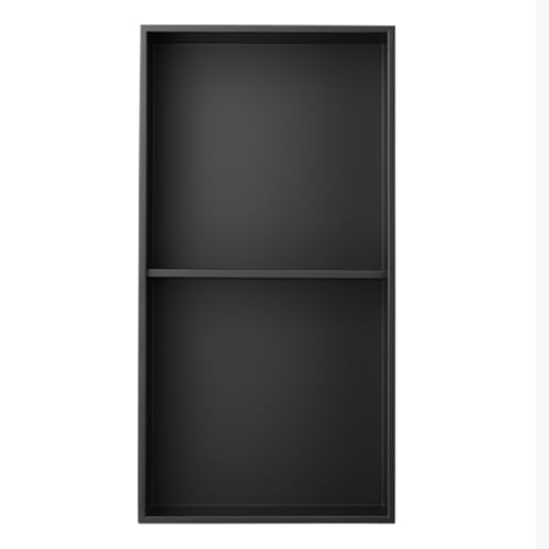 Niche de douche encastrable inox noir, panier rangement salle de bain mural 27cm
