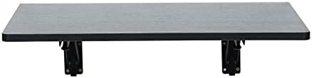 Zytty Folding Wall Desk, Wall Desk Fold Down Wall Mounted Desk for Small Space, Floating Desk (Black, Medium)