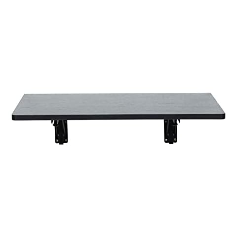 Zytty Folding Wall Desk, Wall Desk Fold Down Wall Mounted Desk for Small Space, Floating Desk (Black, Medium) Cover