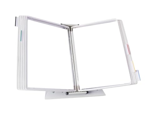 DJOIS by Tarifold - Desktop Reference & Display System - Durable Steel Wire Frames - Letter-Size - Expandable - Made in France (White-Framed Pockets, 10)