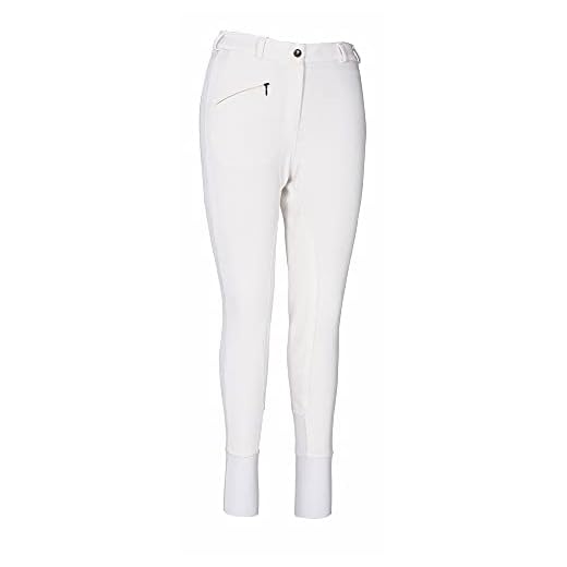 TuffRider Women's Ribb Full Seat Breeches (Regular), White, 32