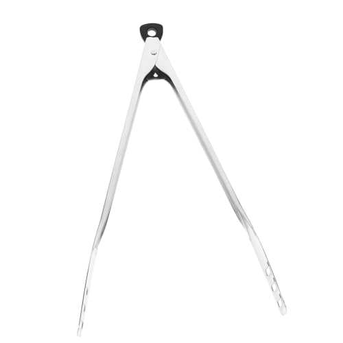 OUNONA 1pc Stainless Steel Barbecue Tongs Grilling Tong for Cooking Outdoor Bbq and Home Use Mirror Polished Easy to Clean Comfortable Grip for Parties and Celebrations