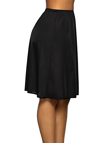 Vanity Fair Women's Anti-Static Nylon Half Slip For Under Dresses, 24" Length-Black, Medium #TOP1