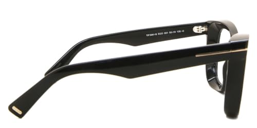 Image of Tom Ford Eyeglasses FT 5881 -B 001 Shiny Black, t Logo, Eco /Blue Block Lense