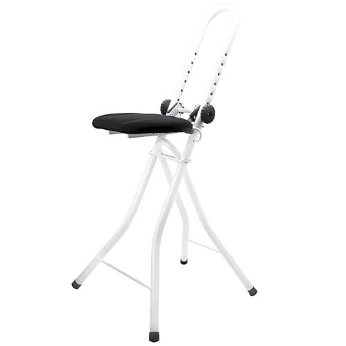 MSV Verstellbare Stehhilfe Sitzhilfe Stehsitz Bügelstuhl Bügelhilfe, Mehrfarbig