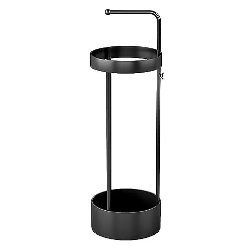 Porte-parapluie en acier contre les sols mouillés support noir d'entrée