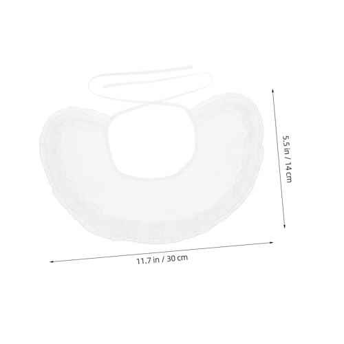 Abaodam Women False Collar Casual Decorative Fake Shirt Collar Sweater Dress Collar Choker Blouse Collar Lolita Big Shawl False Collar for Women Girls White2