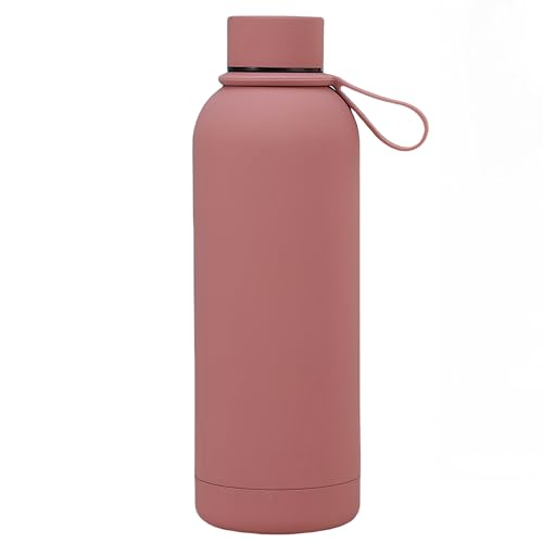 Stainless Steel Insulated Sports Water Bottle (Smoky Red)