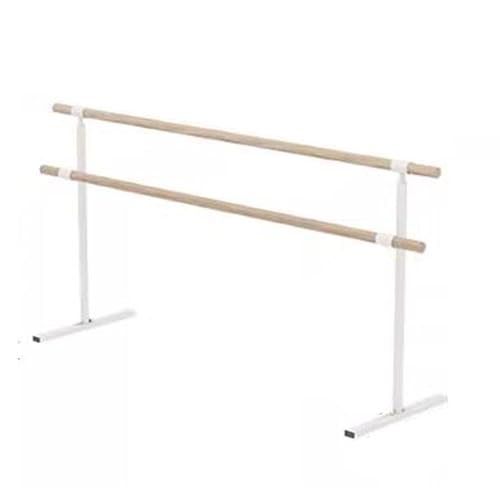 Bâton de ballet sur pied en bois double barre blanche pour enfants