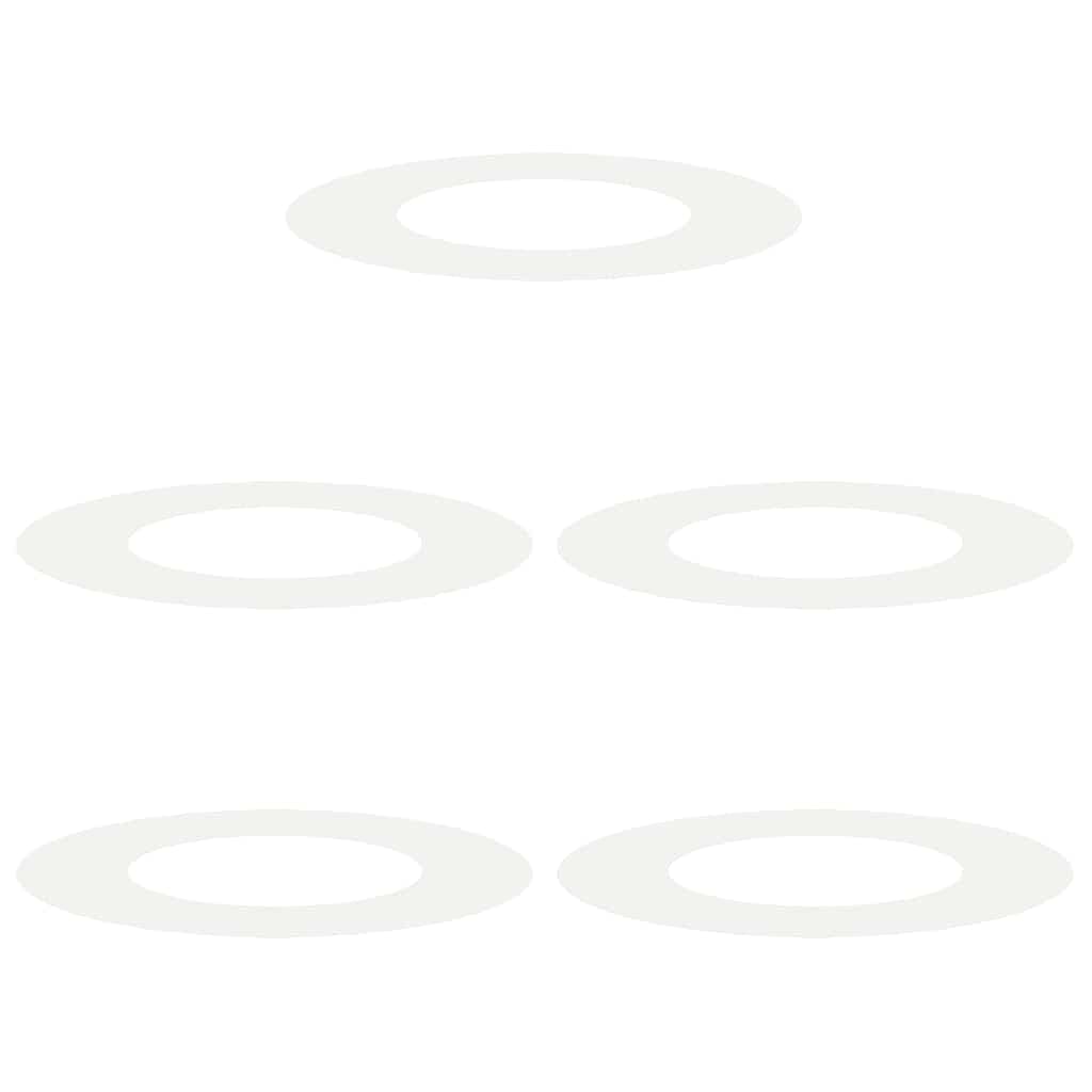 Anneau d'arbre Blanc en Acier 5 Pcs, Bordure de Protection Ronde pour Racine de Plante et Aménagement Paysager de Jardin Décoratif, Grille Métallique Blanche pour Extérieur 70x70cm