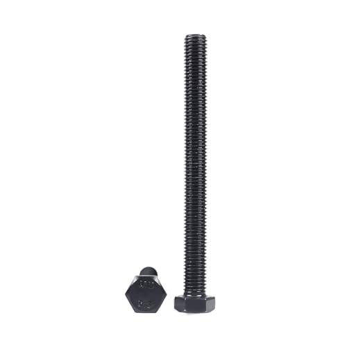 Yinpecly M14 Hex Bolts M14-2.0 x 150mm Hex Head Bolts Carbon Steel Grade 8.8 Black Oxide Finish Full Thread Metric Hexagon Head Bolts Right Hand External Hex Drive 2 PCS
