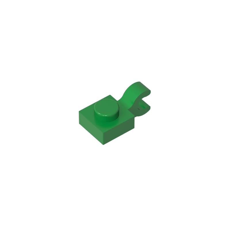 Gobricks 6019 Hinge Plate Plate Special 1x1 with Clip Horizontal [Thick U Clip] 50 Pieces GDS-813 Compatible with Lego Building Blocks Color:Green — image 1