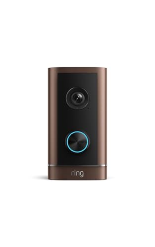 Image of Ring Wired Doorbell Elite (newest model), Native Power over Ethernet, Retinal 4K video, Remote Gate Access, 10x Enhanced Zoom, and Night Vision, Polished Mocha