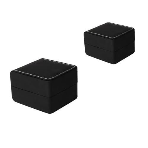 YekouMax Uhrenbox herren, Aufbewahrungsbox für smartwatch und armbanduhren, PU Leather Gift Box for Watch, Jewellery, Birthda, Boyfriend, Men and Women (2, Matt-schwarz-2)