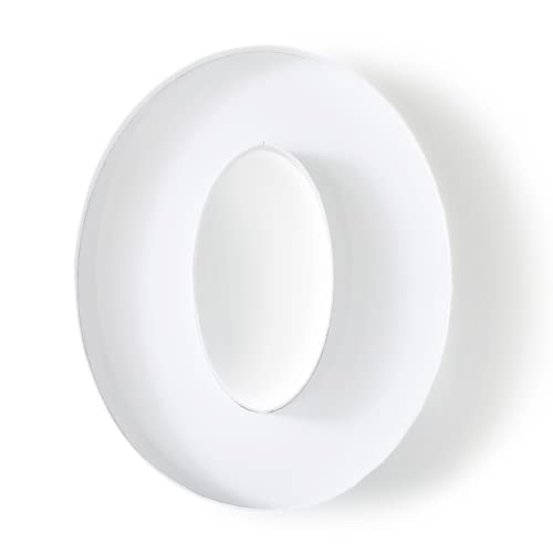 Soul & Lane Fillable Cardboard Number Charcuterie Board Box, Large Paper Mache Numbers Shaped Cutout for Food, White Hollow Gift Tray for Birthday and Party Decor, Number 0