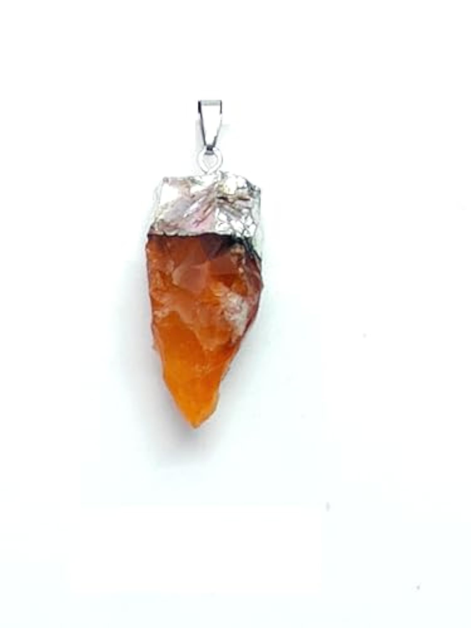 Natural Carnelian Raw Rough Crystal Pendant