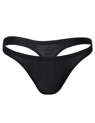 ohyeahlady Mens Sexy Thong Underwear Briefs G-String Pouch Ice Silk Lingerie for Mens Breathable Sheer Panties S-2XL3