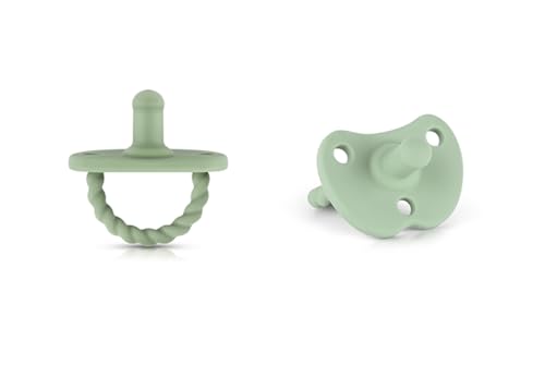 Image of Sweetie Silicone Pacifiers for Newborn Pacifier Soother Baby Pacifier Soft Silicone Certified BPA Free Set of 2 (Light Green)