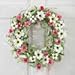 Collections Etc Pink and White Wildflower Spring Wreath, Pink