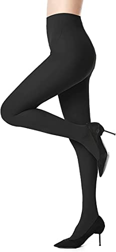 Image of Women Winter Warm Pantyhose Tights Elastic Fleece Lined Leggings Pants Pack Of 01(Black,28 Till 32)