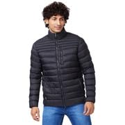 Spykar Men's Standard Length Jet Nylon Straight Fit Full Sleeve Plain Stand Collar Puffer Jacket in neutral