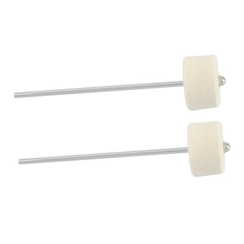 2 piezas de macillos para pedal de bombo con cabezas de fieltro miniatura 1