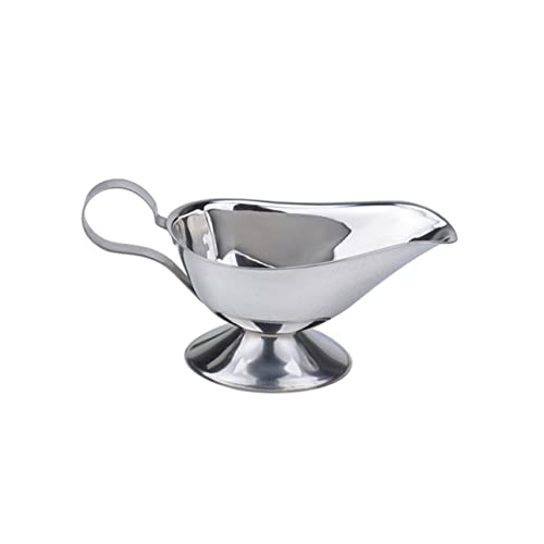 OFFSCH 5Ounce Stainless Steel Sauce Dish Gravy Boat with Shaped Handle for Easy Pouring and Rustproof Serving Container for Restaurants and Home Dining