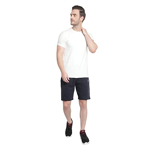 Image of DIA A DIA Men's Cotton Shorts with Zipper Pockets - Elastic Waist with Drawstring, Comfortable Casual & Gym Shorts for Men, Sizes M to 5XL (28-46 Inch Waist), Plus Sizes