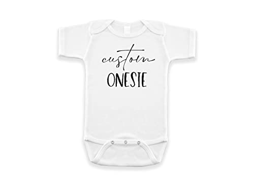 custom bodysuit baby onesie custom text onesie (6-12)